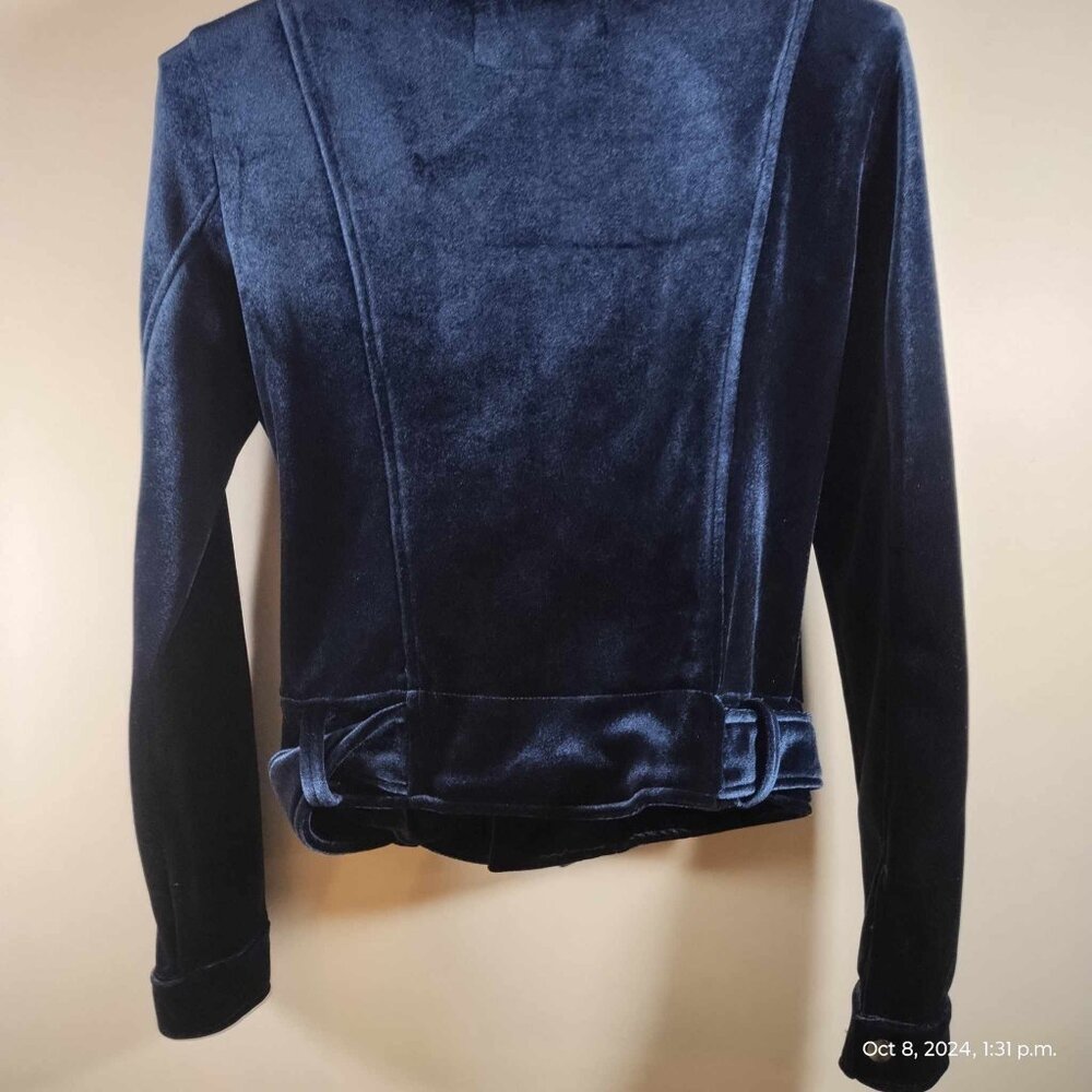 ONLY Velvet Jacket 2017 showstopper night out buckle Size 34 w stretch - Picture 3 of 10
